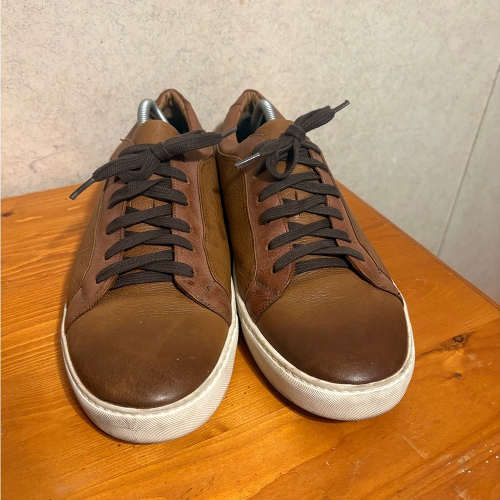 Brothers United Arizona Men's Casual Shoes Size 12 M, Brown Leather Sneakers - Picture 2 of 8